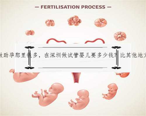 深圳做助孕那里钱多，在深圳做试管婴儿要多少钱？比其他地方贵？